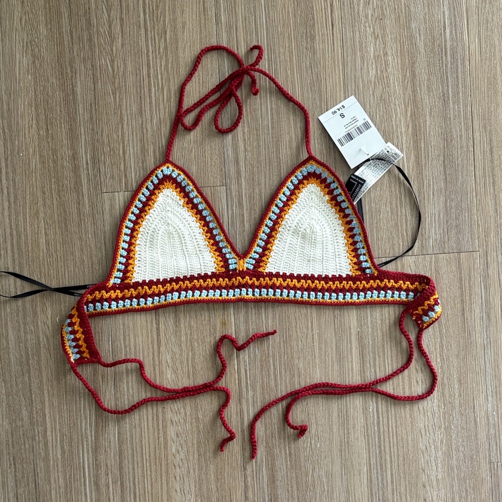 Forever 21 Multicolor Crochet Bikini Top